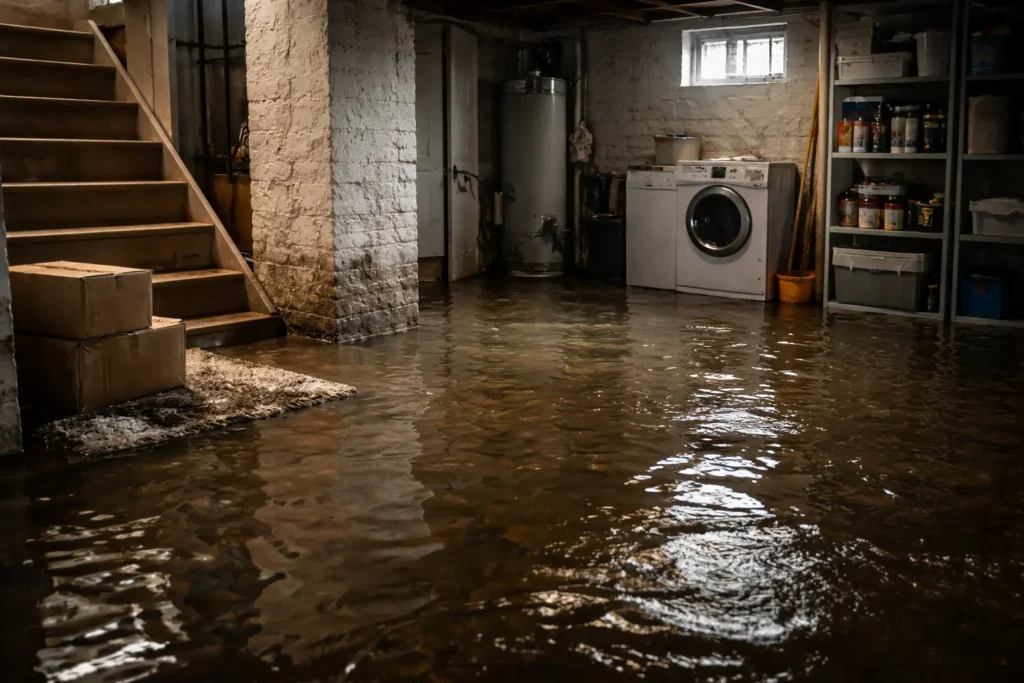 Keller überflutet